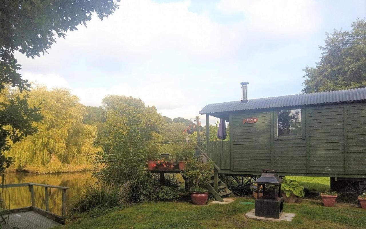 Charming Tranquil Shepherds Hut With Lakeside Balcony 'Roach' Uckfield Exteriör bild